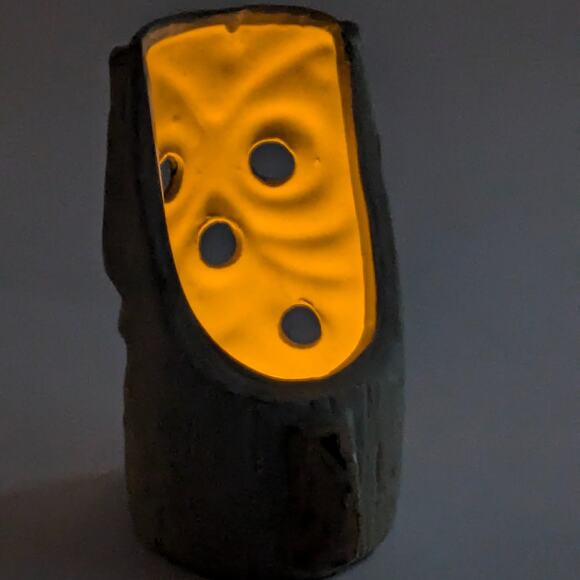 Vintage Owl Votive Candle Holder Glazed Pottery Counterpoint San Francisco Gift - Picture 9 of 12